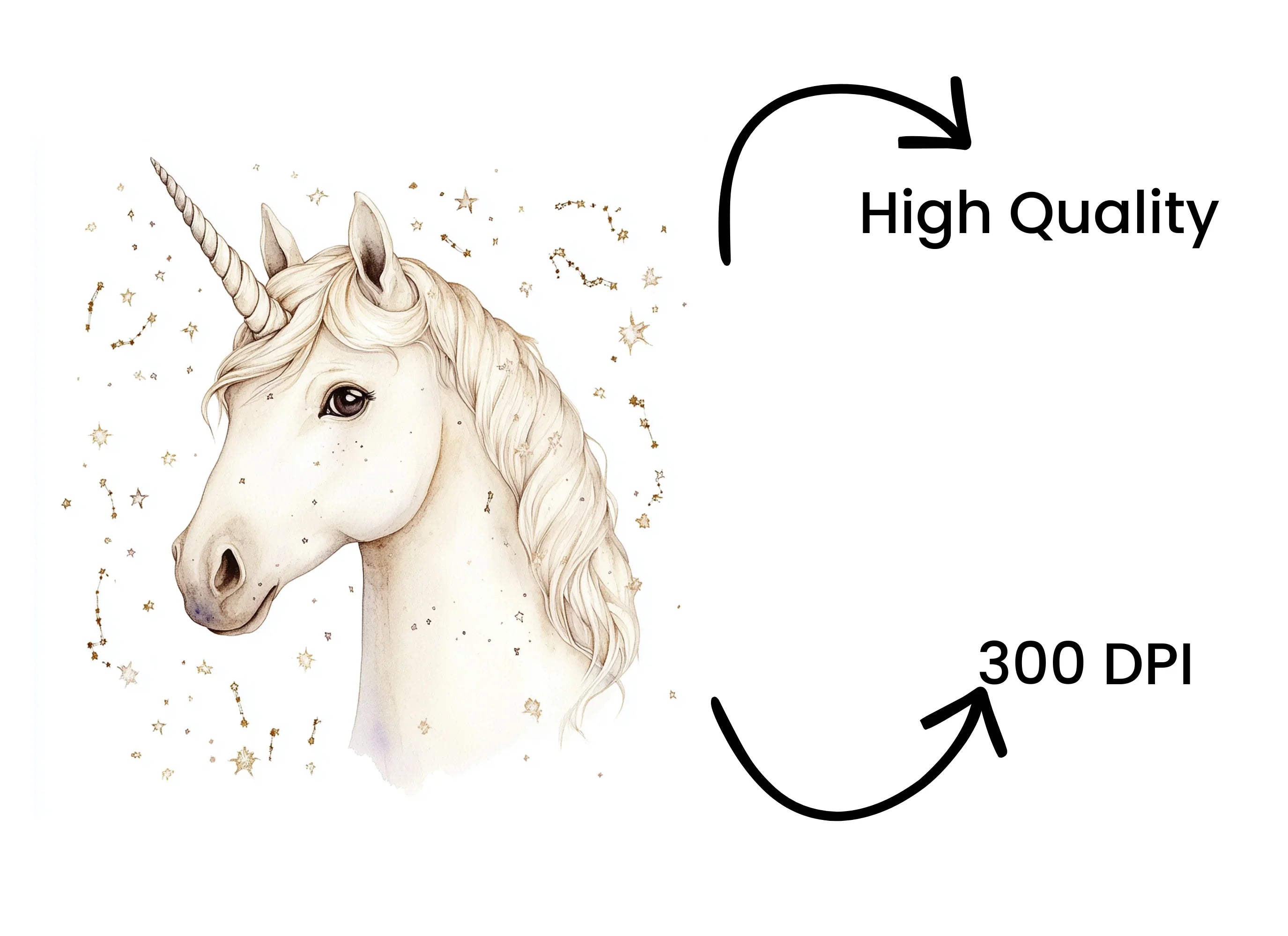 Magical Unicorn Head Clipart Bundle
