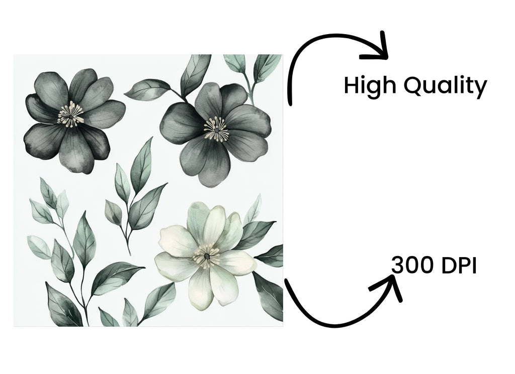 Elegant White Floral Clipart Bundle