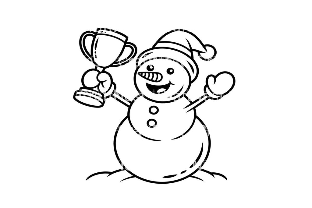 Snowman with TrophyFun Coloring Books