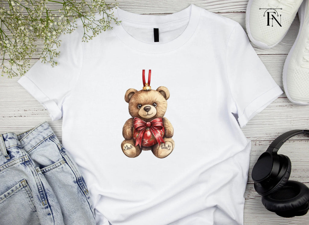 Festive Teddy Bear Christmas Decoration Clipart Bundle