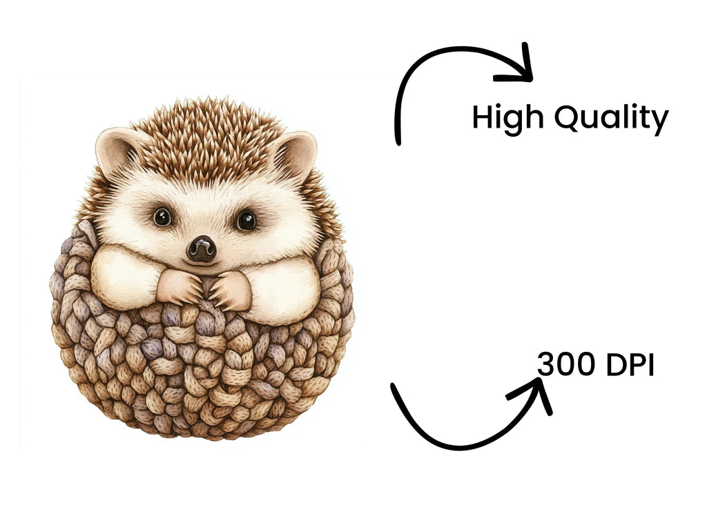 Cute Hedgehog Clipart Bundle
