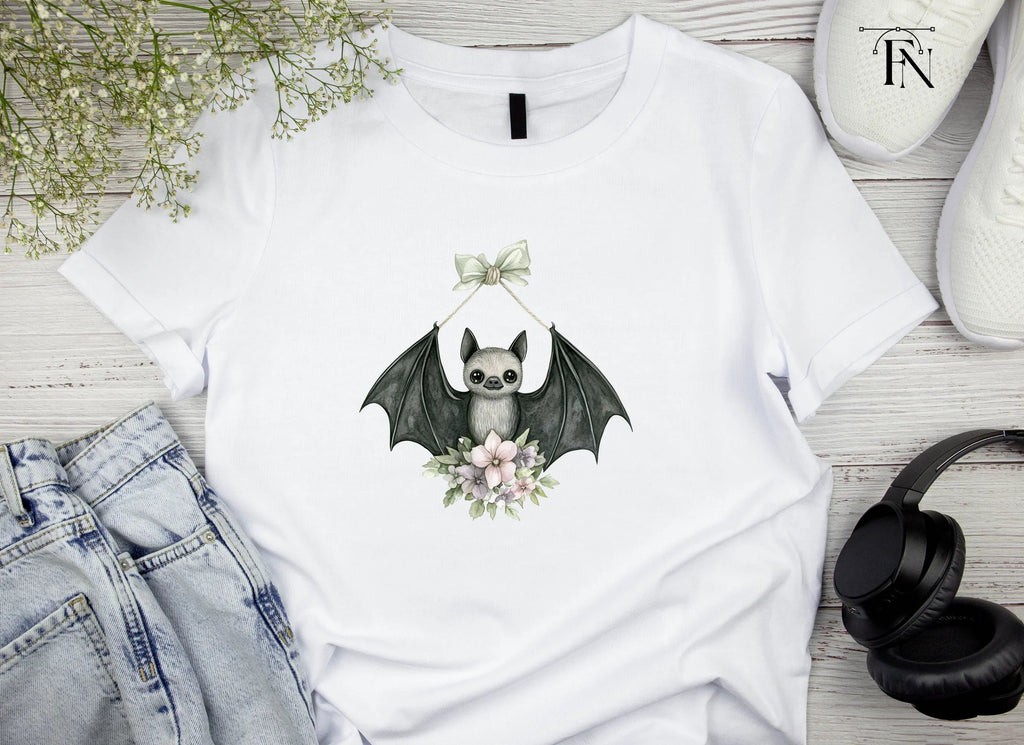Sweet Baby Bat Floral Arrangement Clipart Bundle