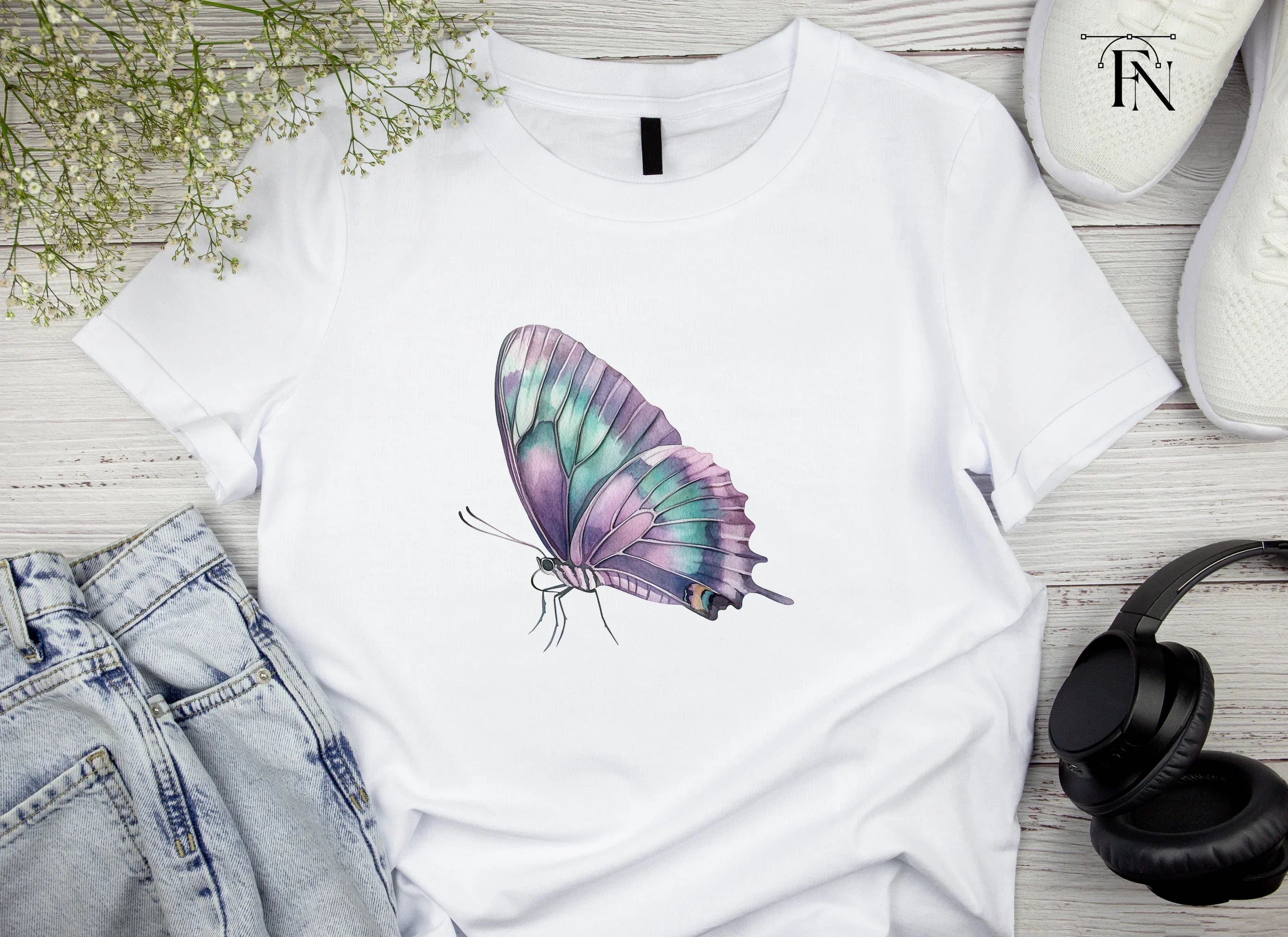 Pastel Butterfly Clipart Bundle