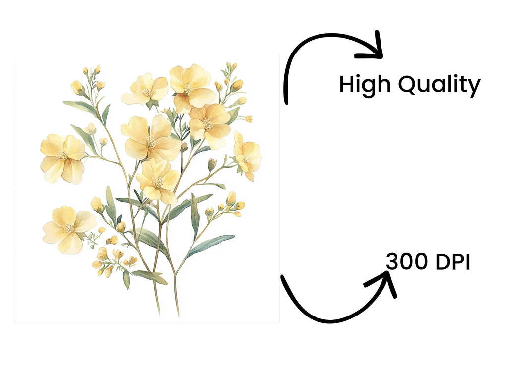 Yellow Flowers Clipart Bundle