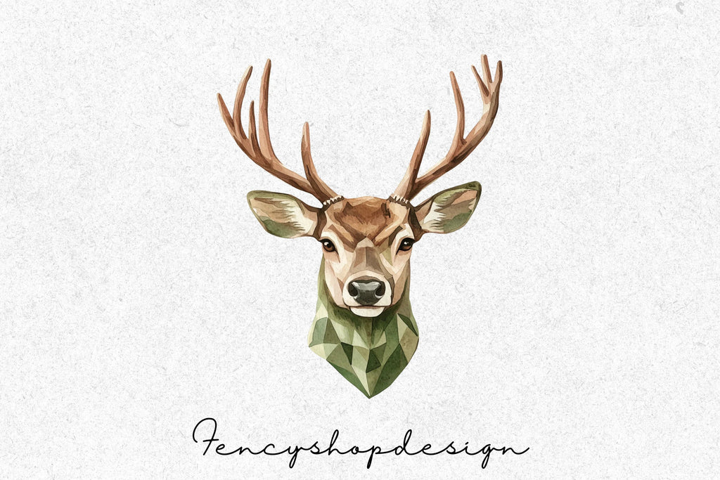 Deer Head Clipart Bundle
