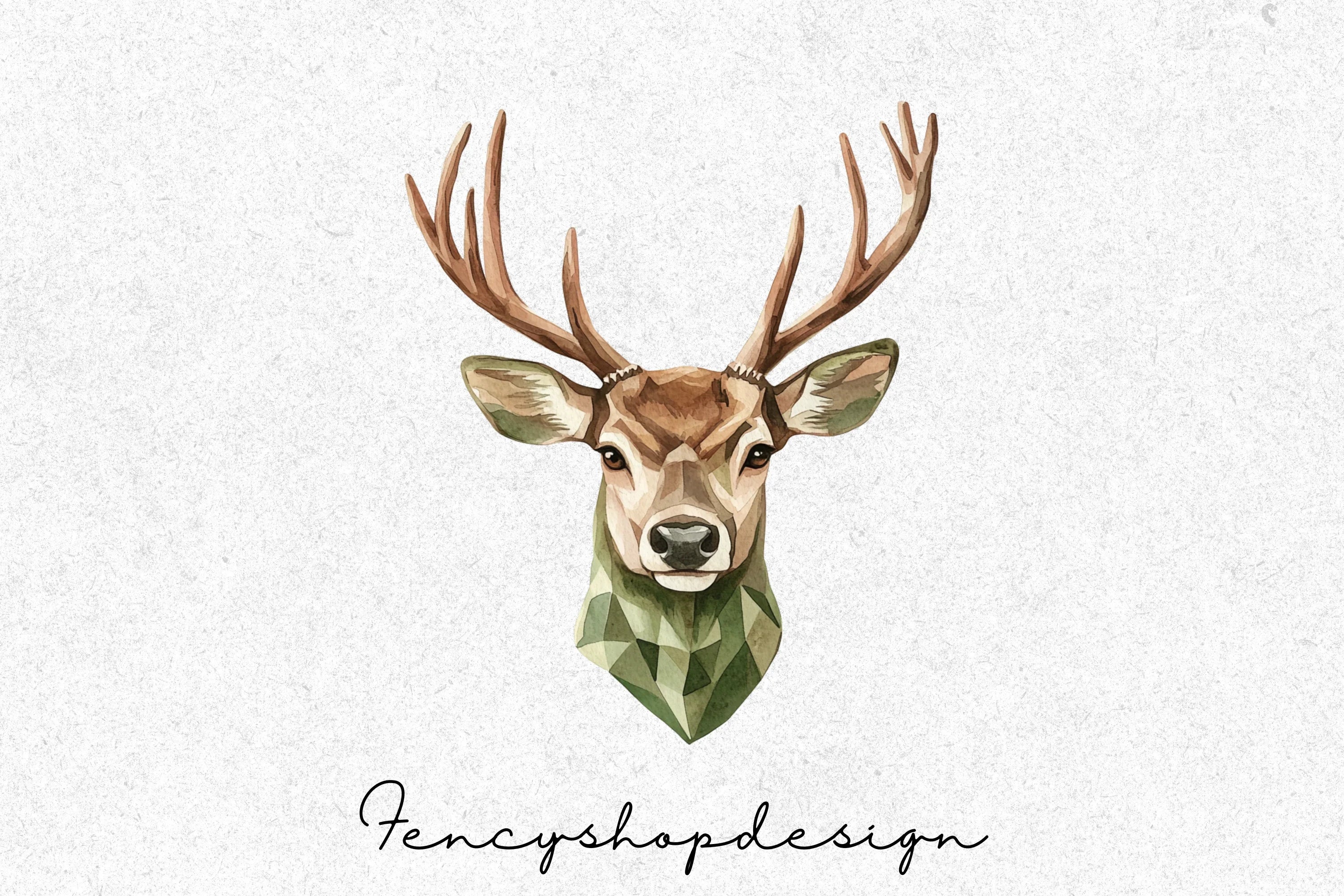 Deer Head Clipart Bundle