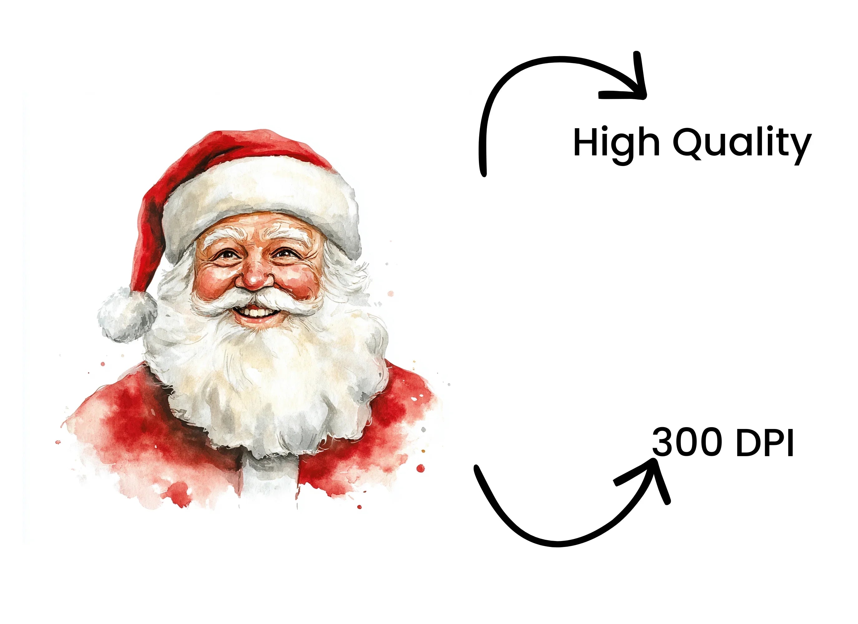 Jolly Santa Claus Clipart Bundle