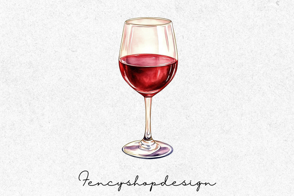 Wine Glasses Clipart Bundle