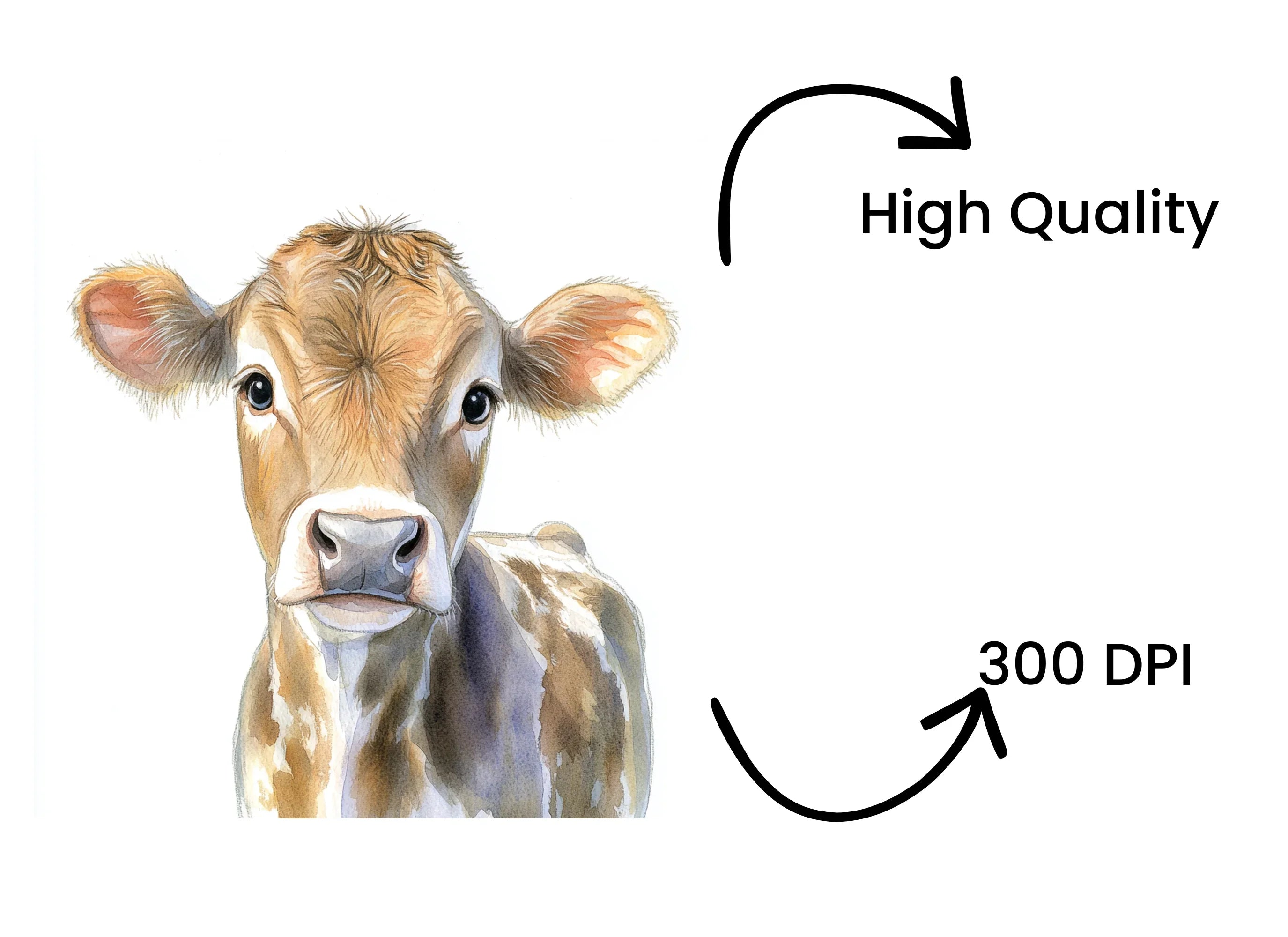 Cute Calf Clipart Bundle