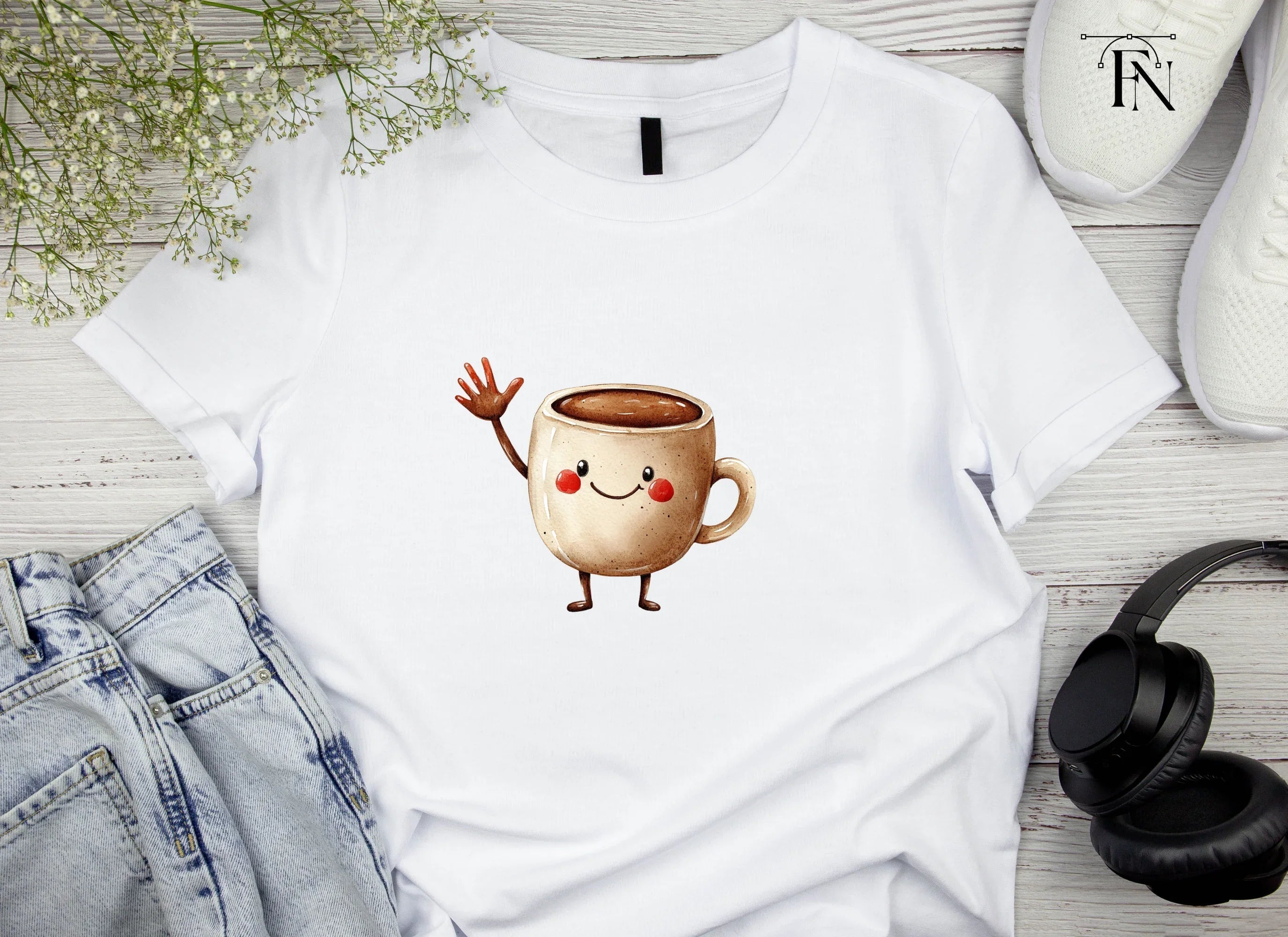 Waving Mug Clipart Bundle