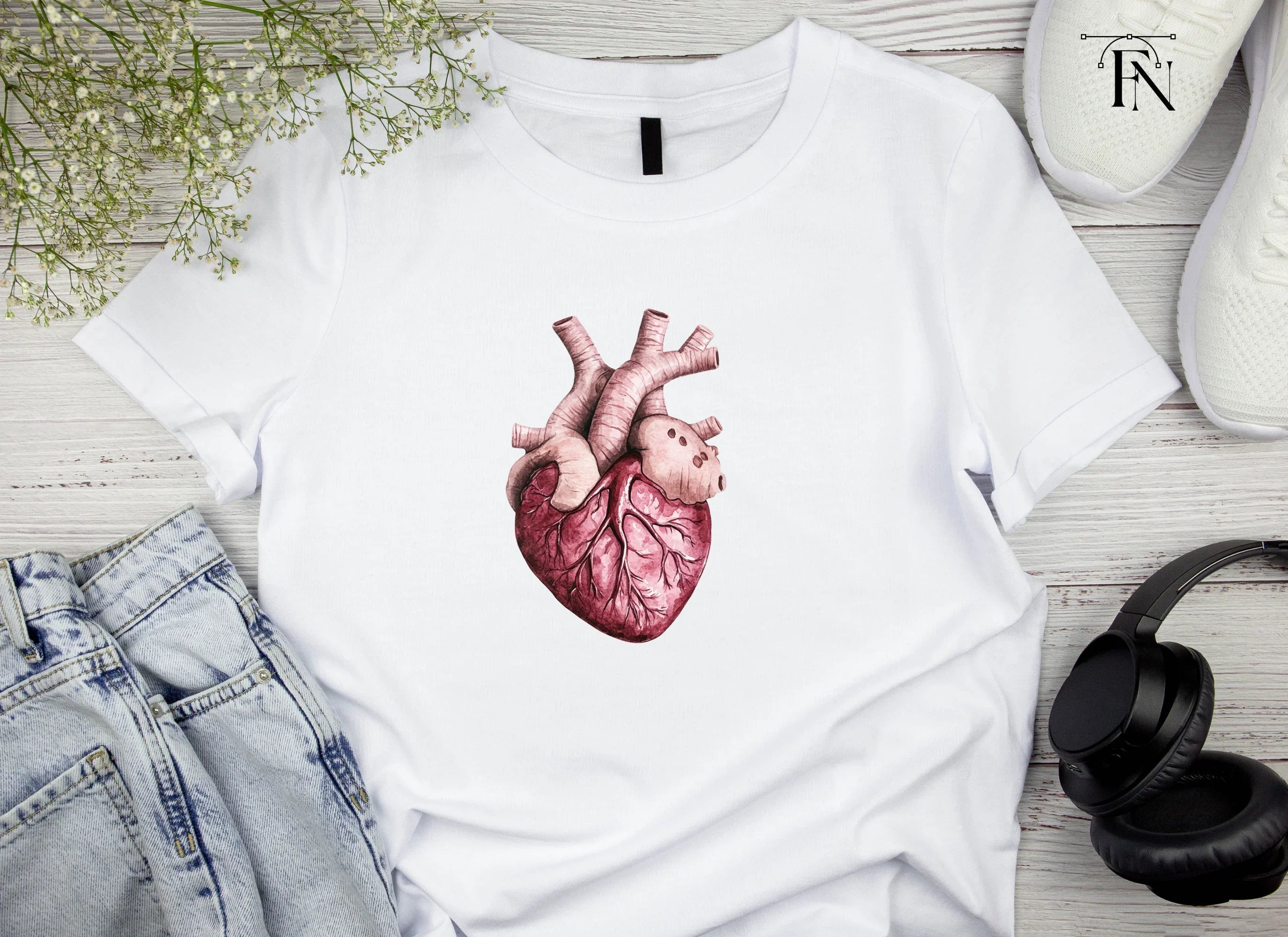 Vibrant Human Heart Clipart Bundle