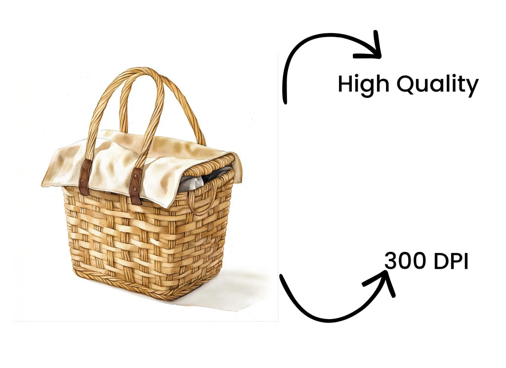 Picnic Baskets Clipart Bundle