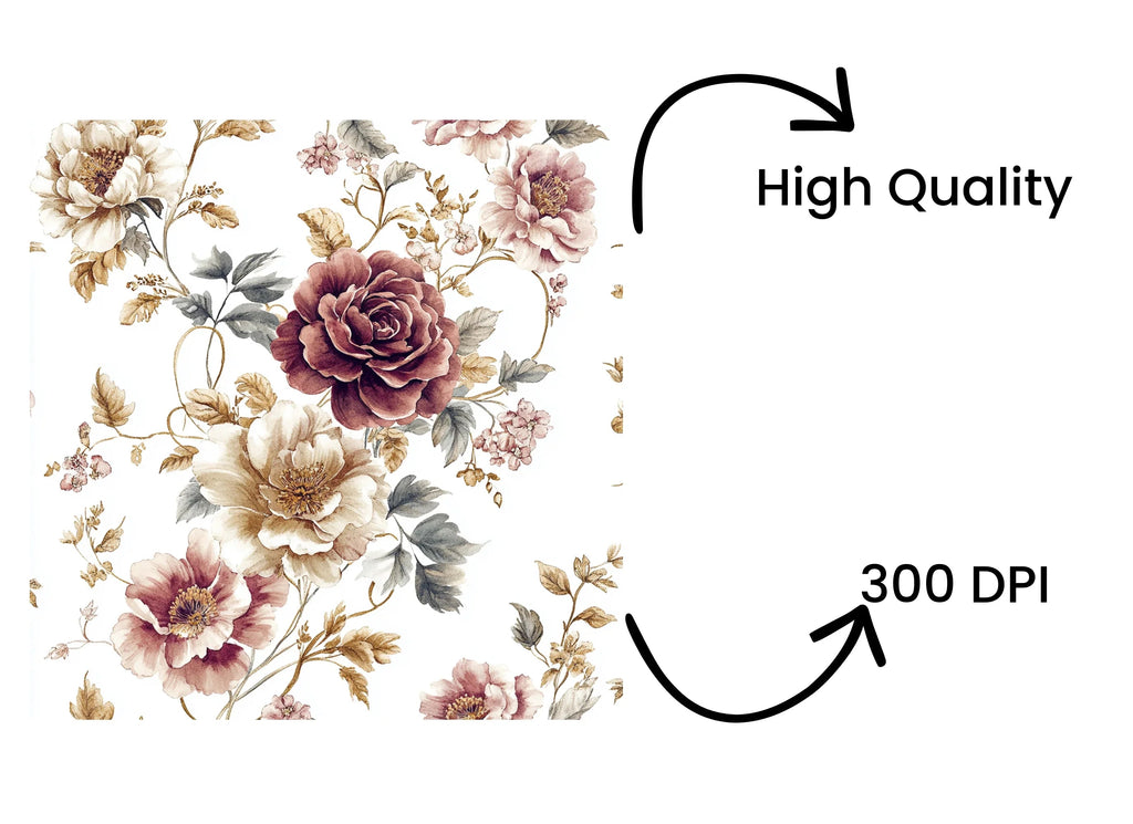 Vintage Floral Pattern Clipart Bundle