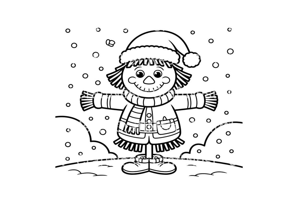 Winter Scarecrow Coloring Books
