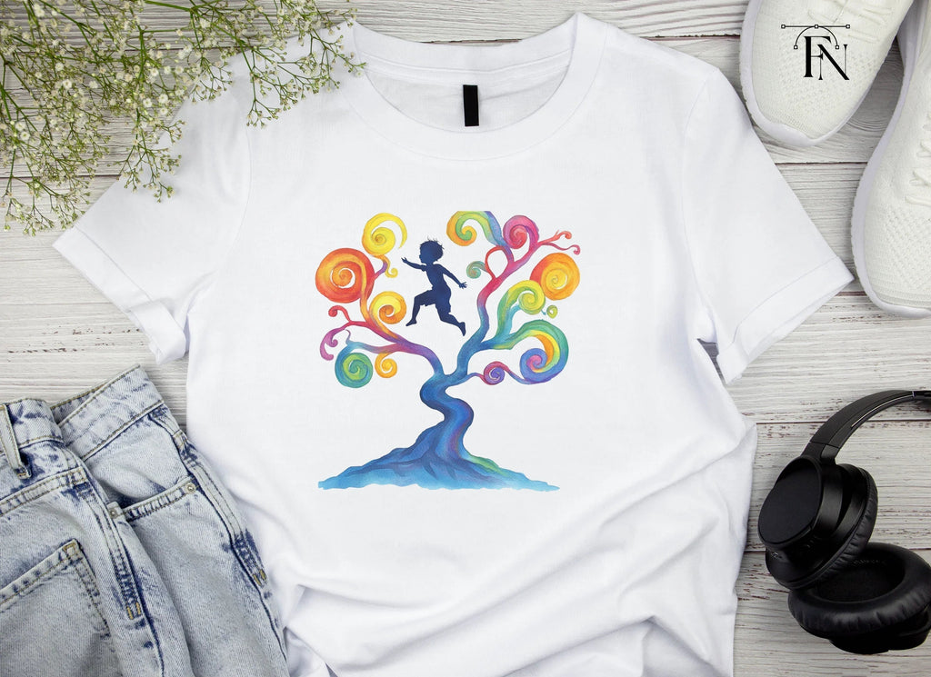 Colorful Swirl Trees Silhouettes Clipart Bundle