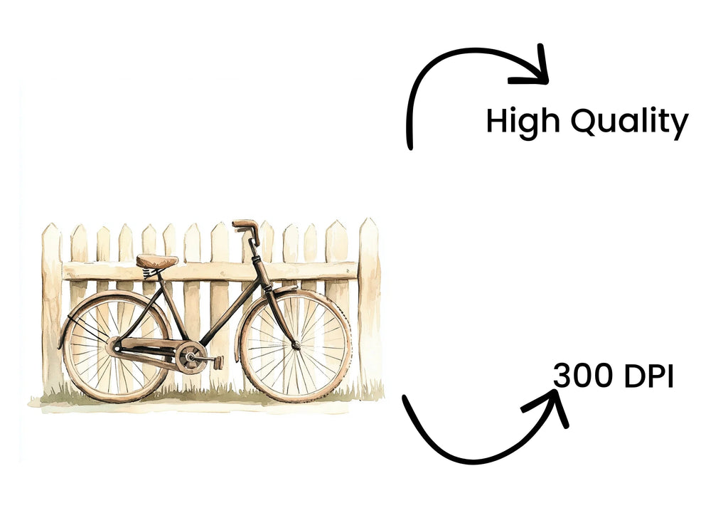Rustic Bicycle Clipart Bundle