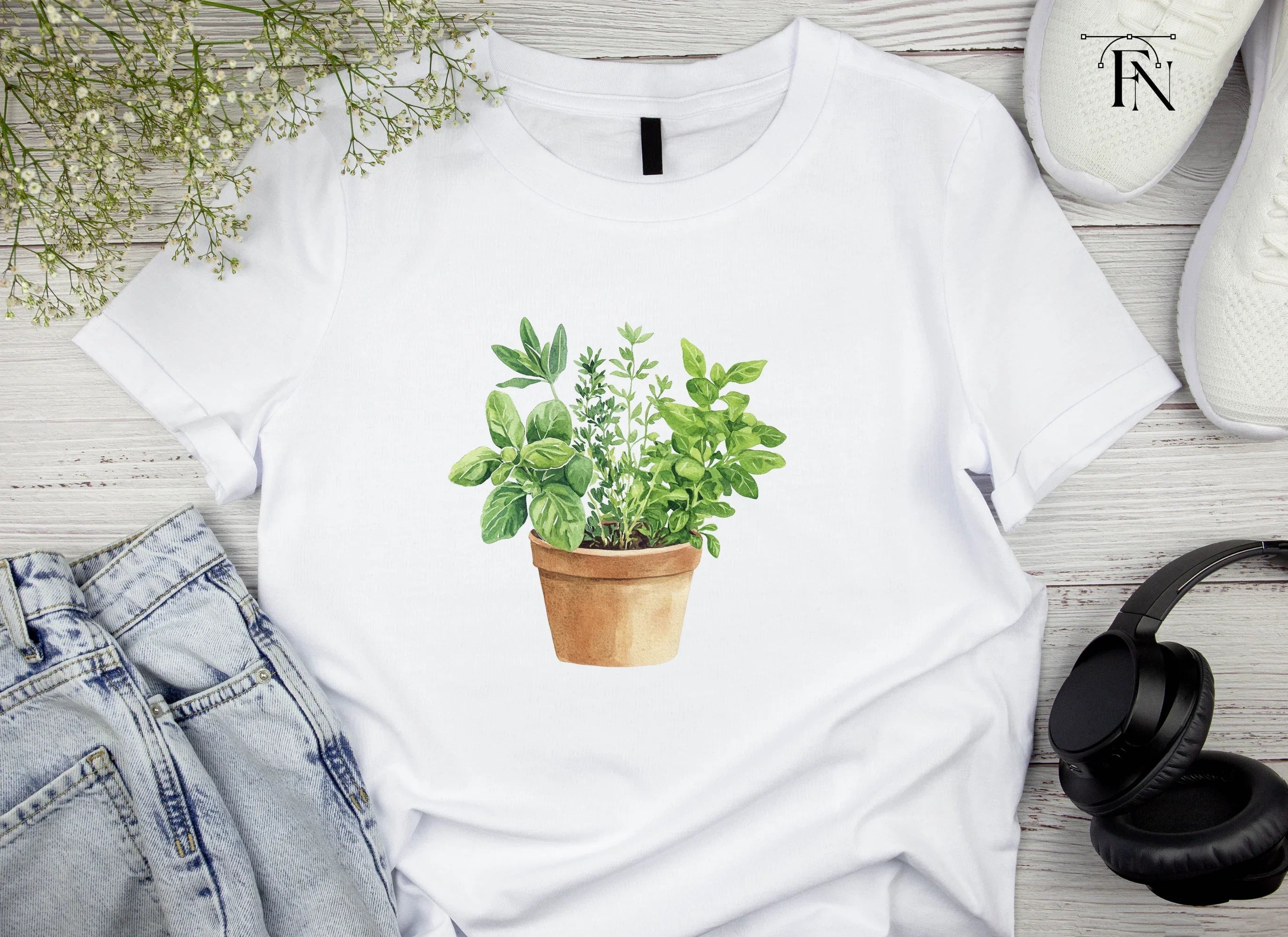 Herb Pots Clipart Bundle