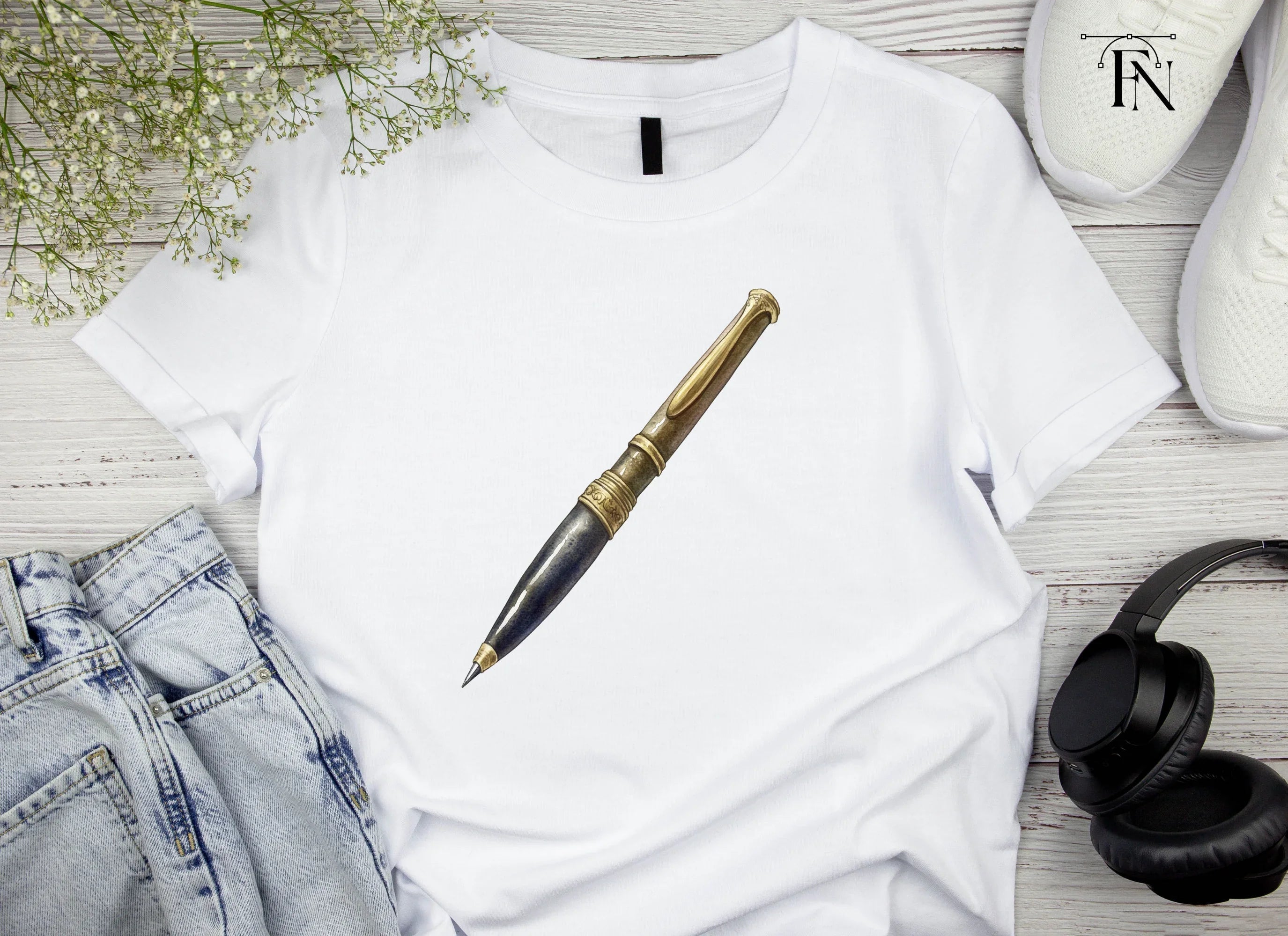 Elegant Vintage Fountain Pen Clipart Bundle