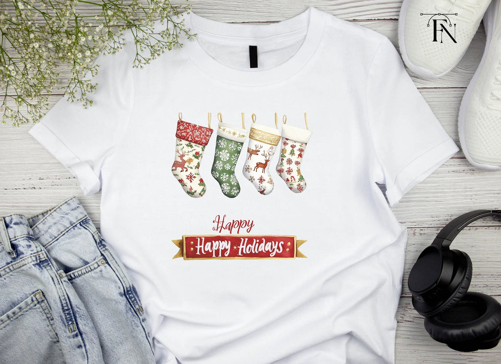 Christmas Stockings and Banners Clipart Bundle