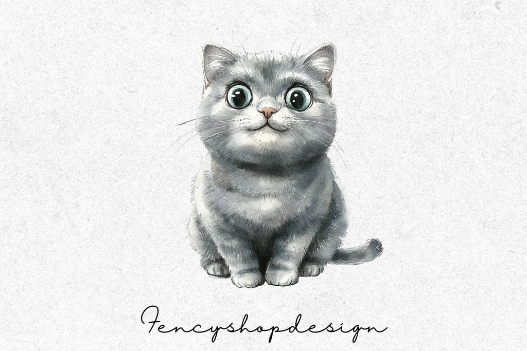 Adorable Cat Kitten Clipart Bundle