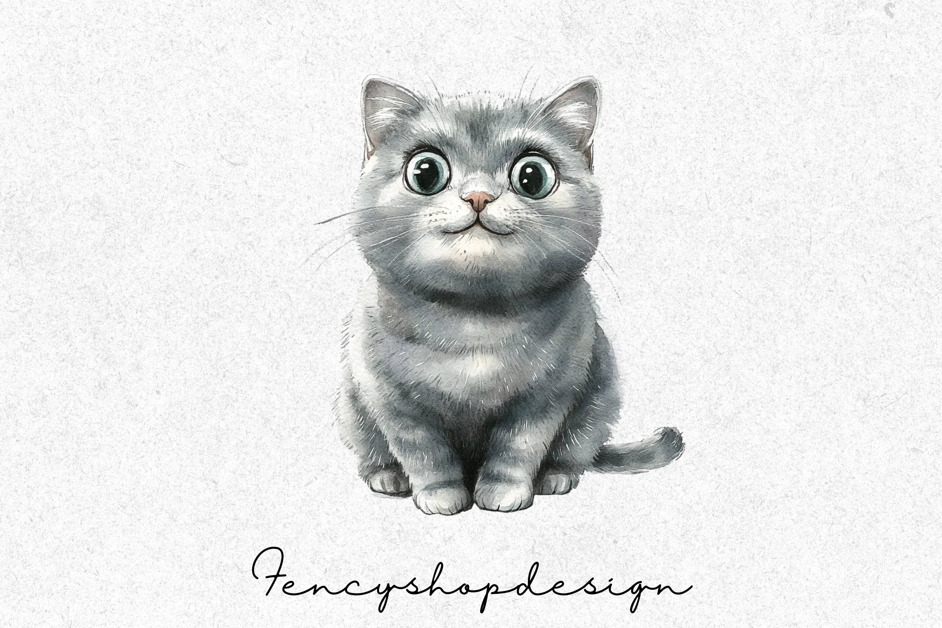 Adorable Cat Kitten Clipart Bundle