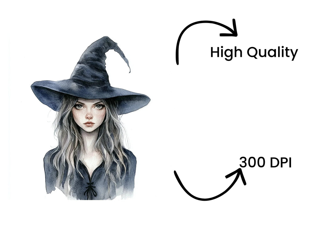 Witch Portrait Clipart Bundle
