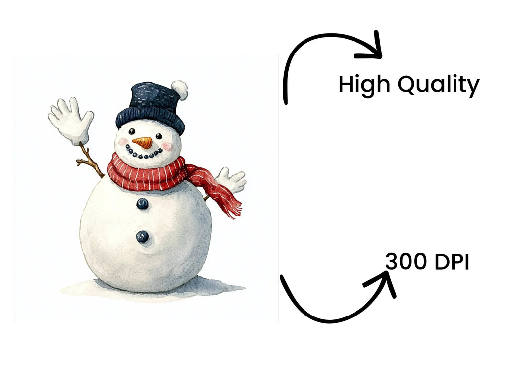 Cute Snowman Winter Clipart Bundle