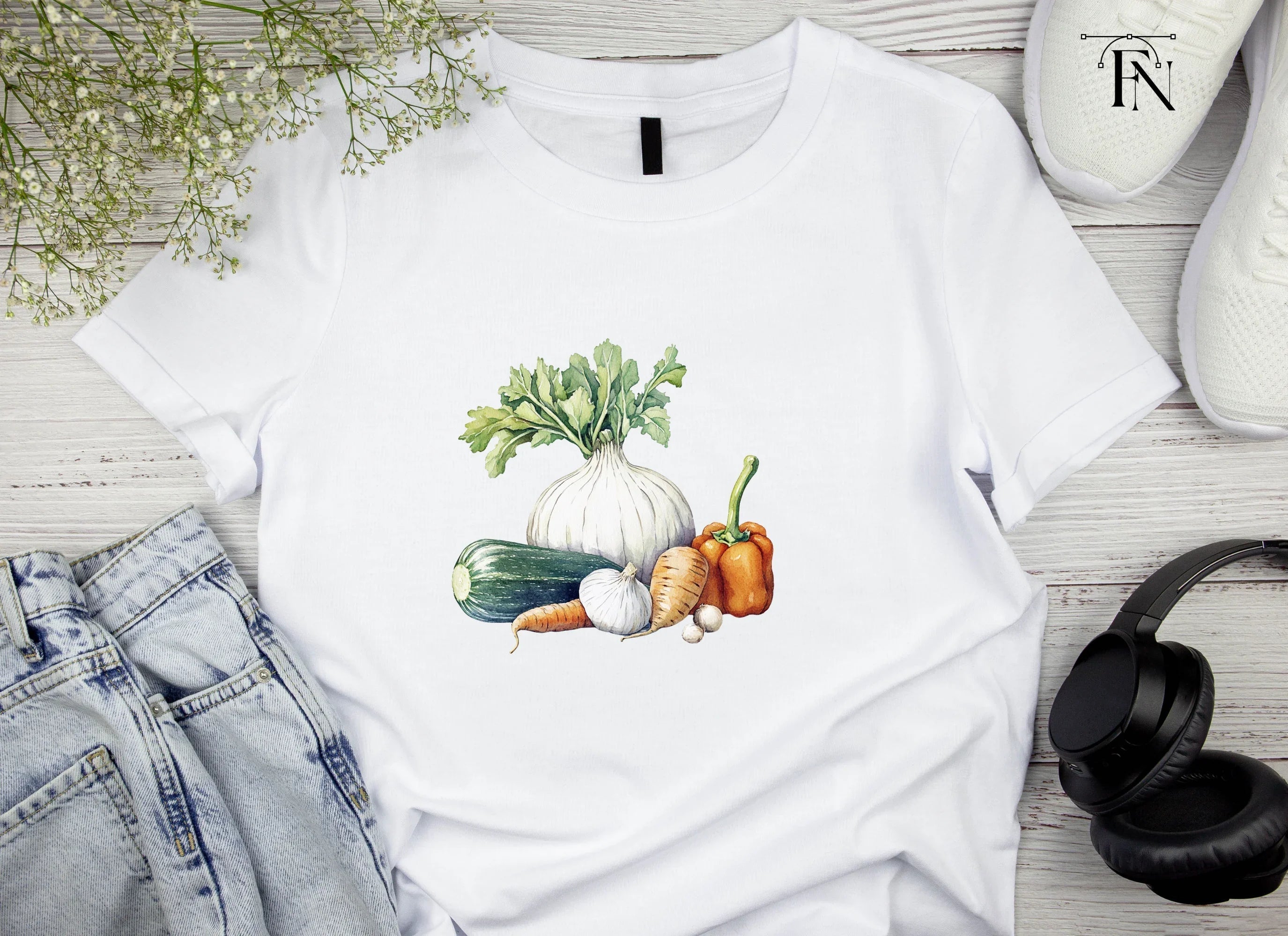 Fresh Garden Vegetables Clipart Bundle