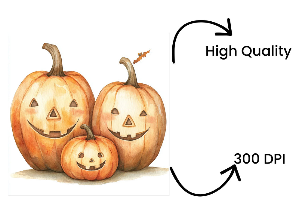 Cute Halloween Pumpkin Clipart Bundle