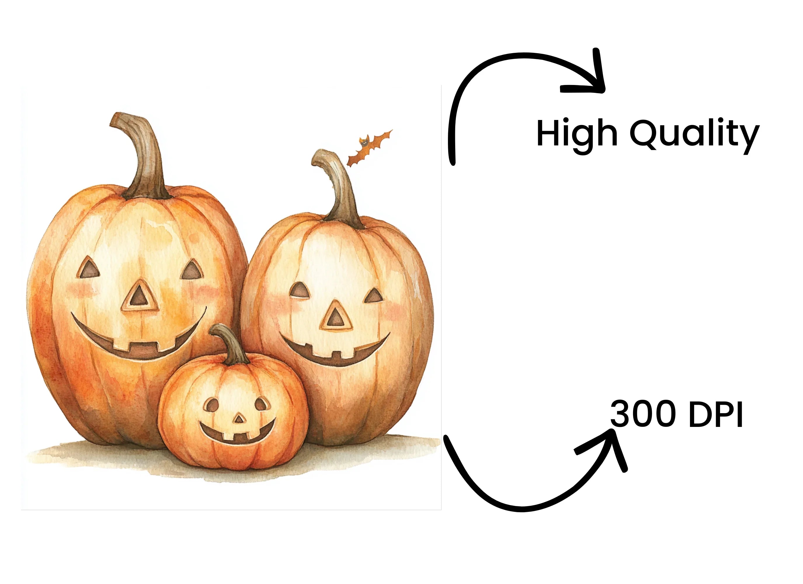 Cute Halloween Pumpkin Clipart Bundle