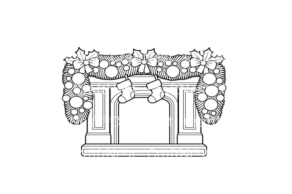 Christmas FireplacePage Coloring Books