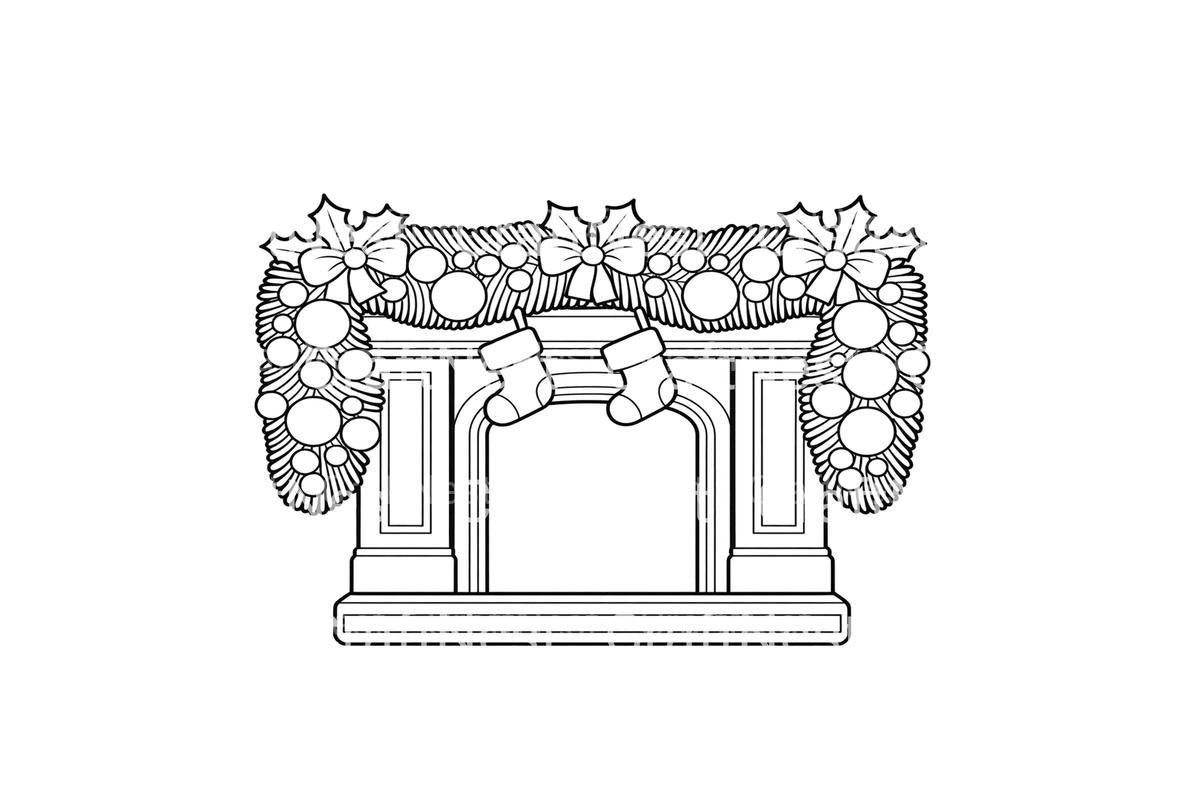 Christmas FireplacePage Coloring Books