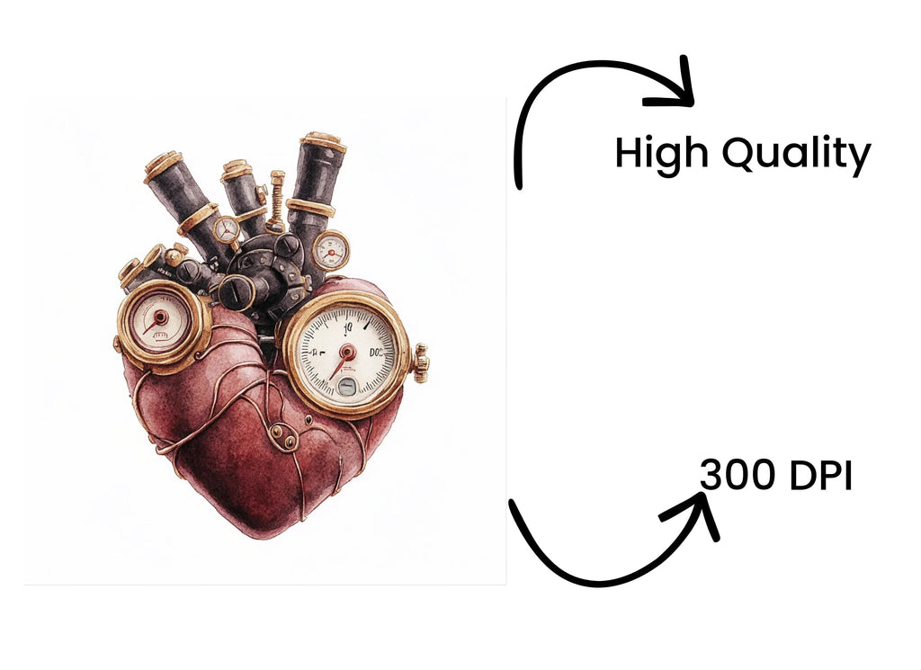 Steampunk Heart Clipart Bundle