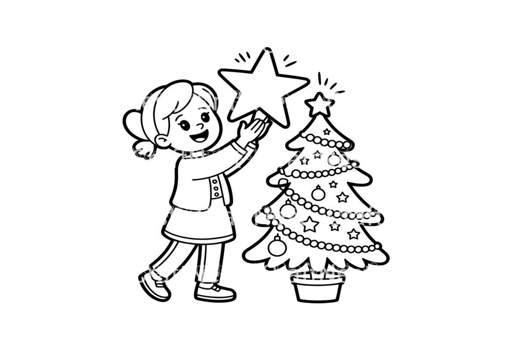 Christmas Tree Topper Coloring Books