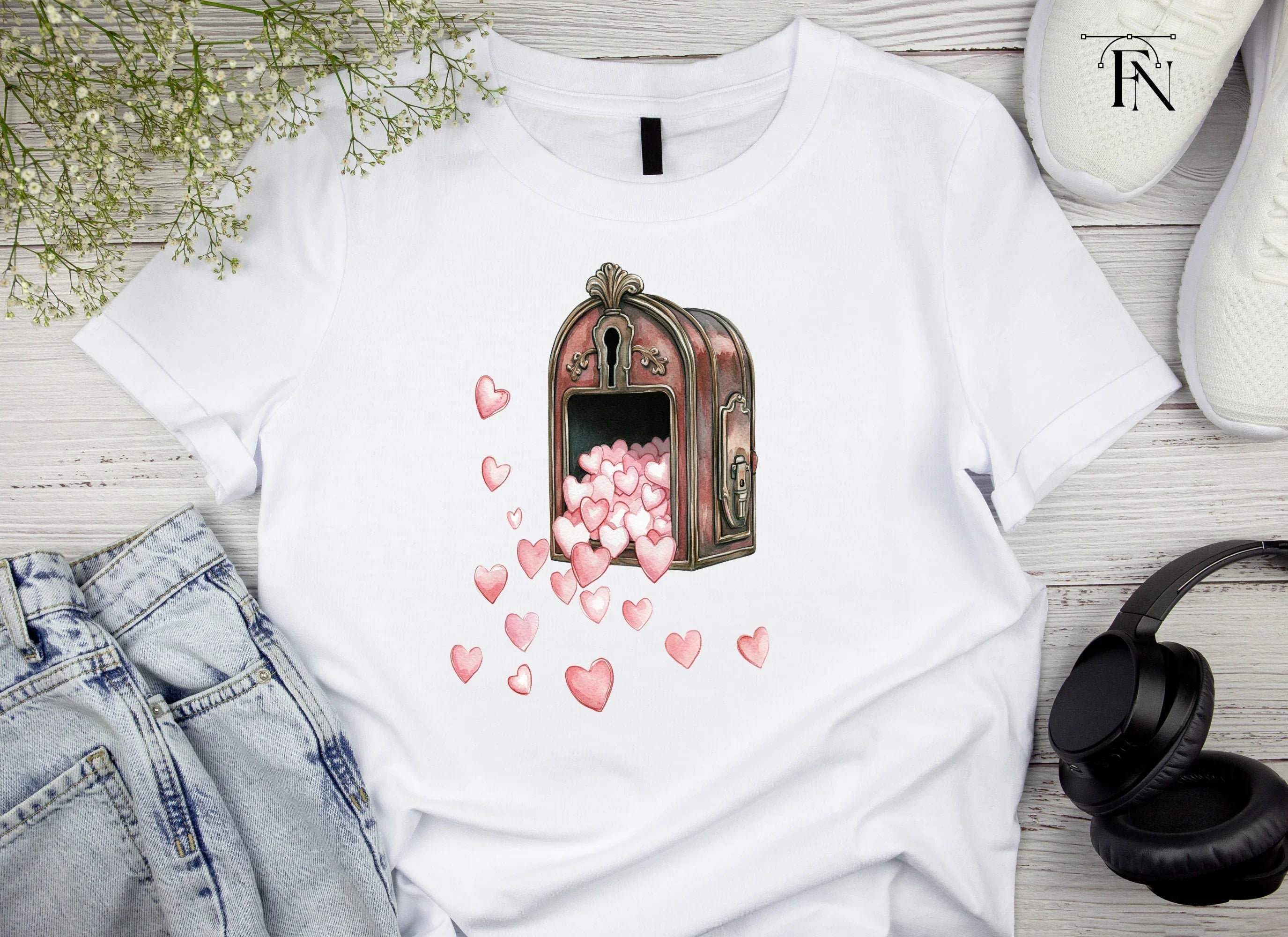 Vintage Heart Box Clipart Bundle