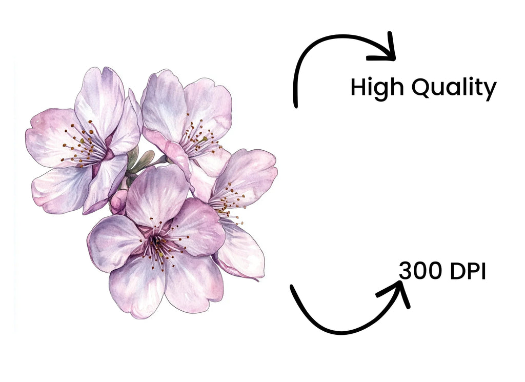 Delicate Cherry Blossom Clipart Bundle