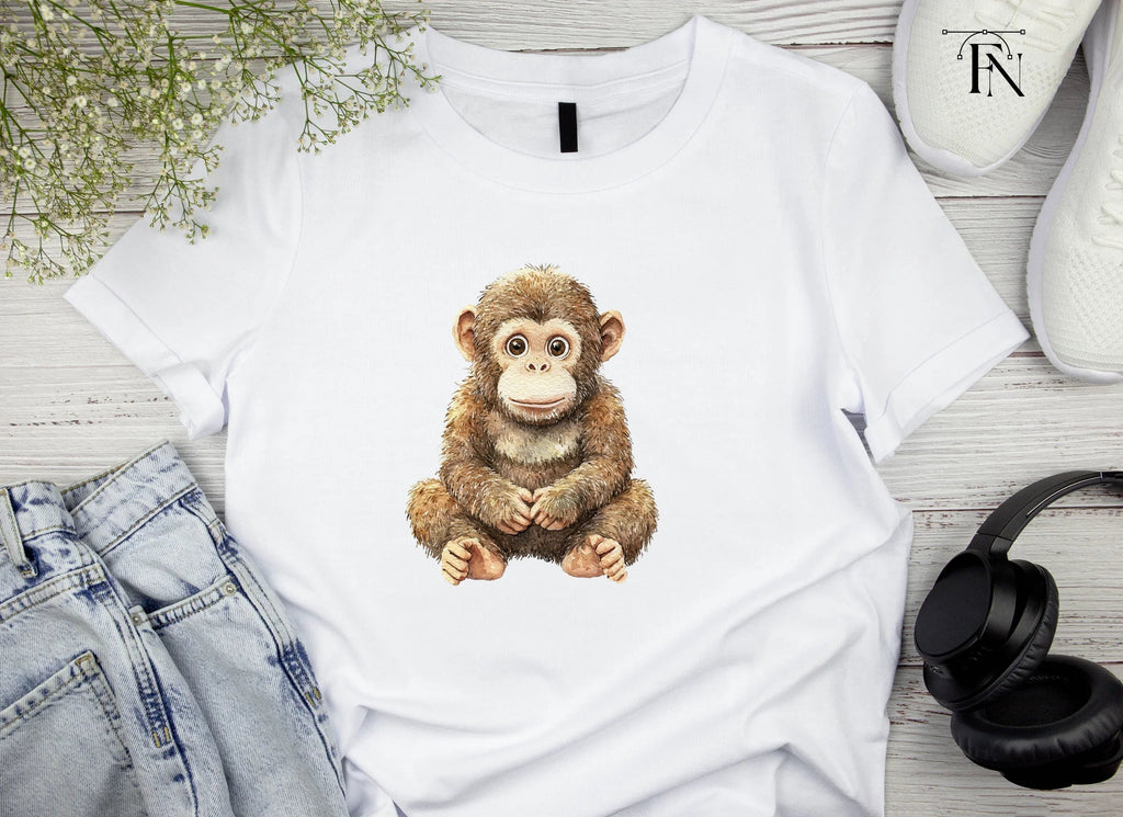 Adorable Baby Monkey Clipart Bundle