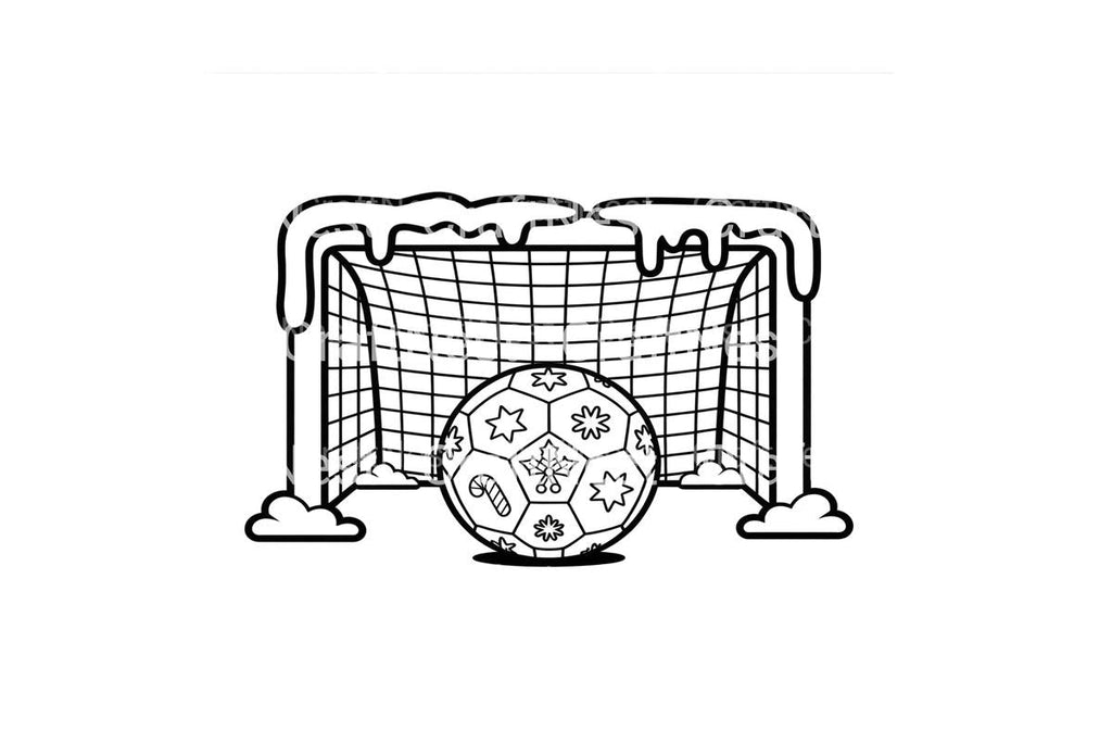 Christmas Soccer Goal Coloring Books