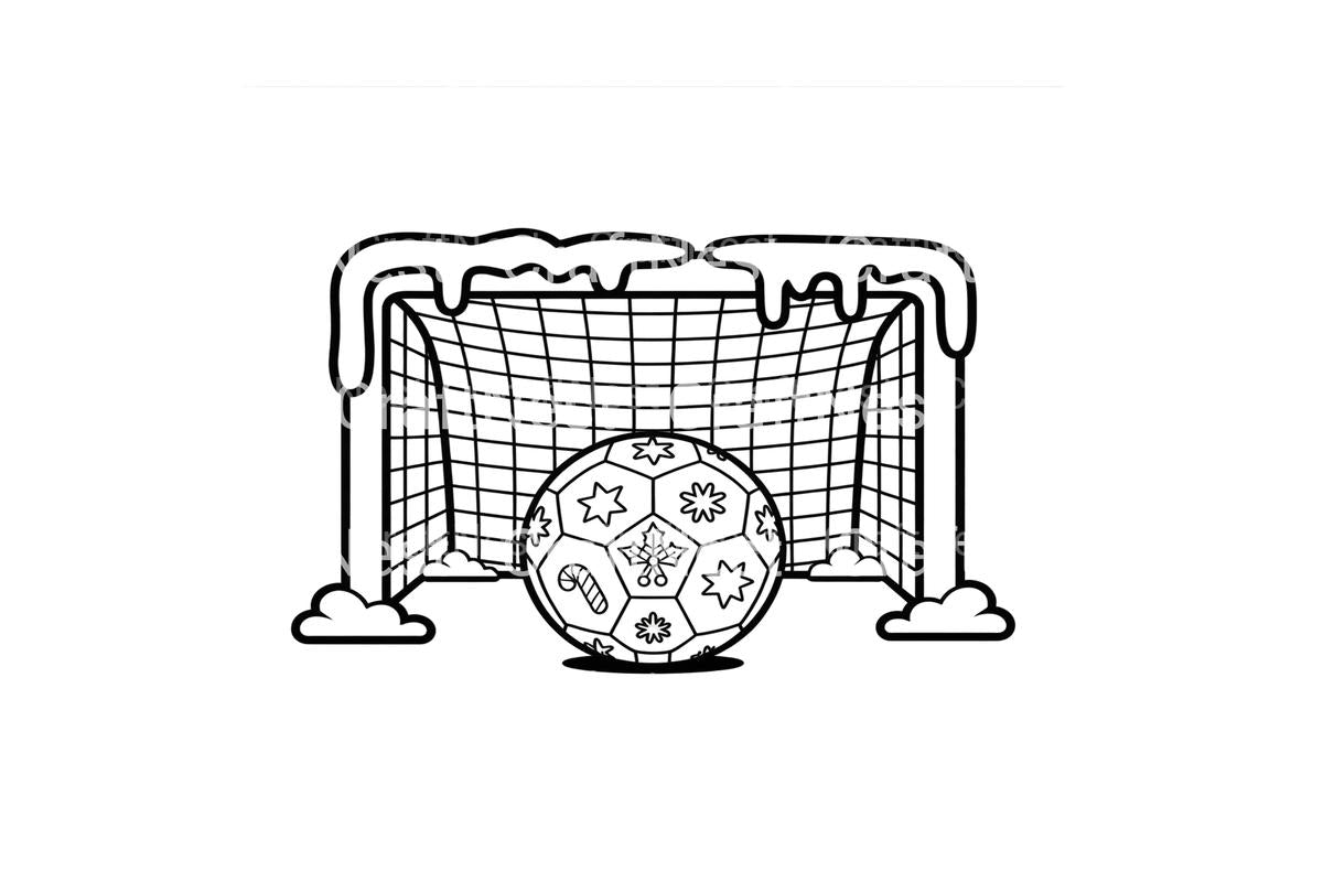 Christmas Soccer Goal Coloring Books