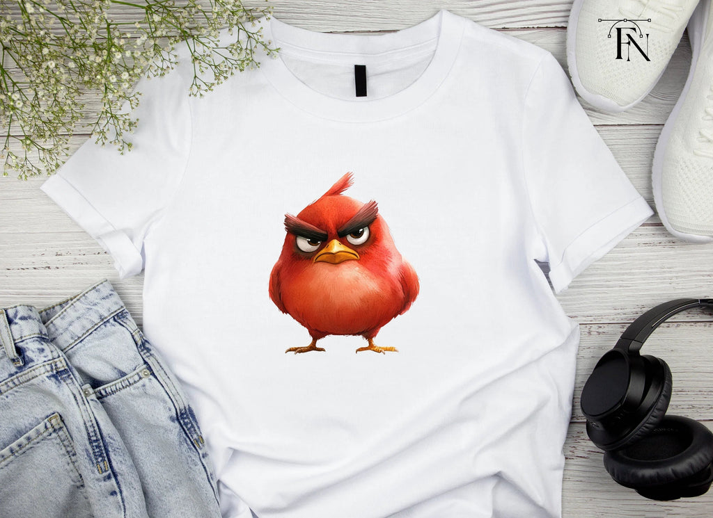 Furious Red Bird Cartoon Clipart Bundle