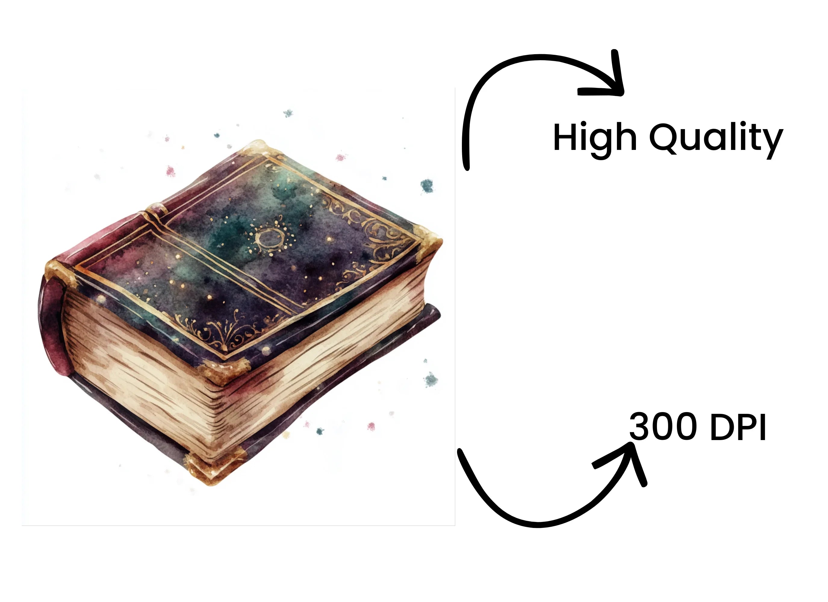 Ancient Magic Book Clipart Bundle