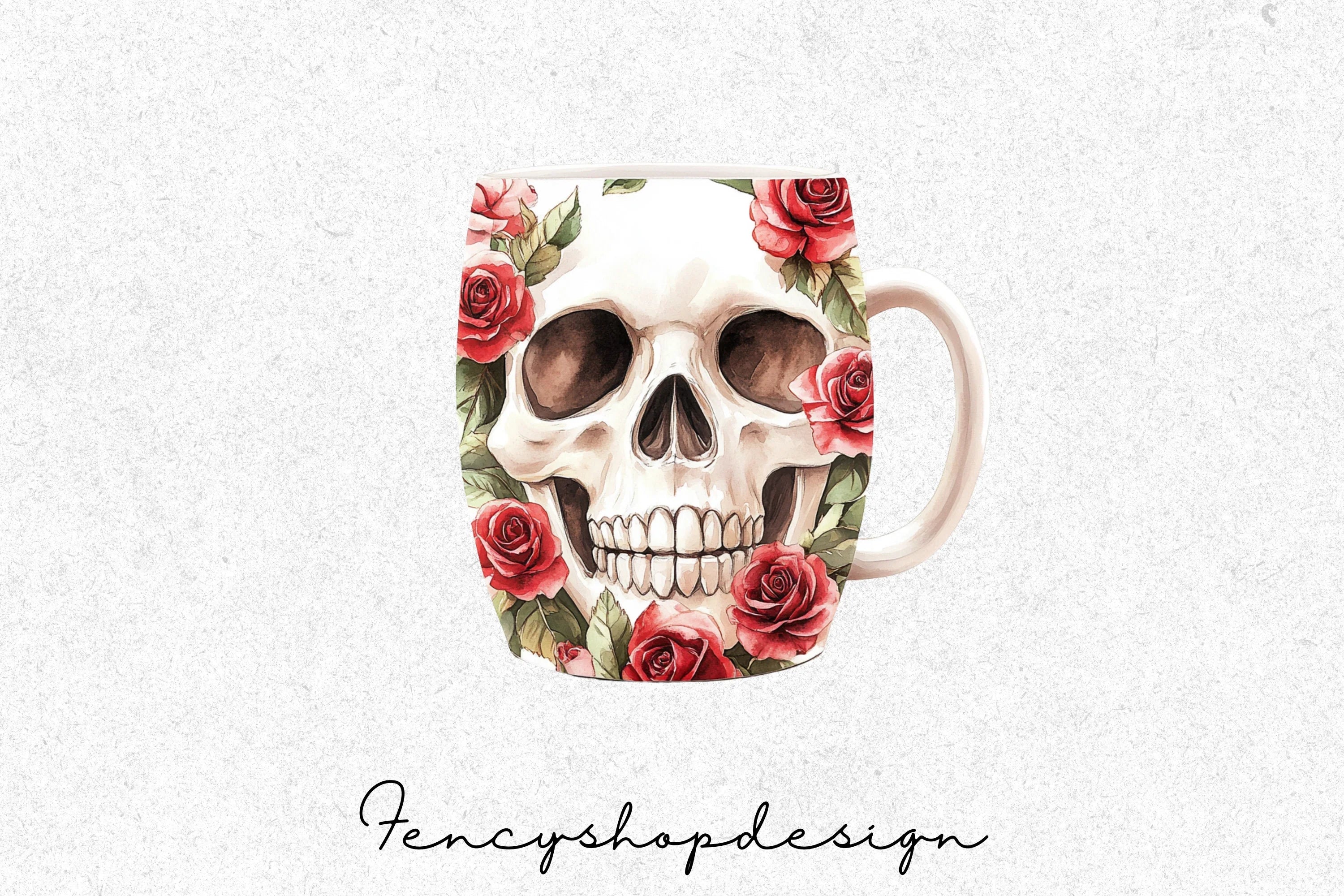 Skull Rose Clipart Bundle