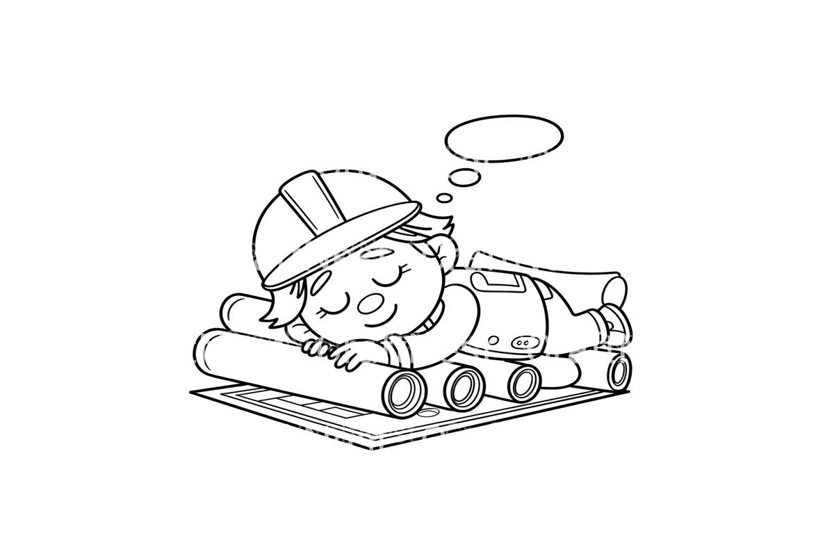 Construction and Dream Coloring Books