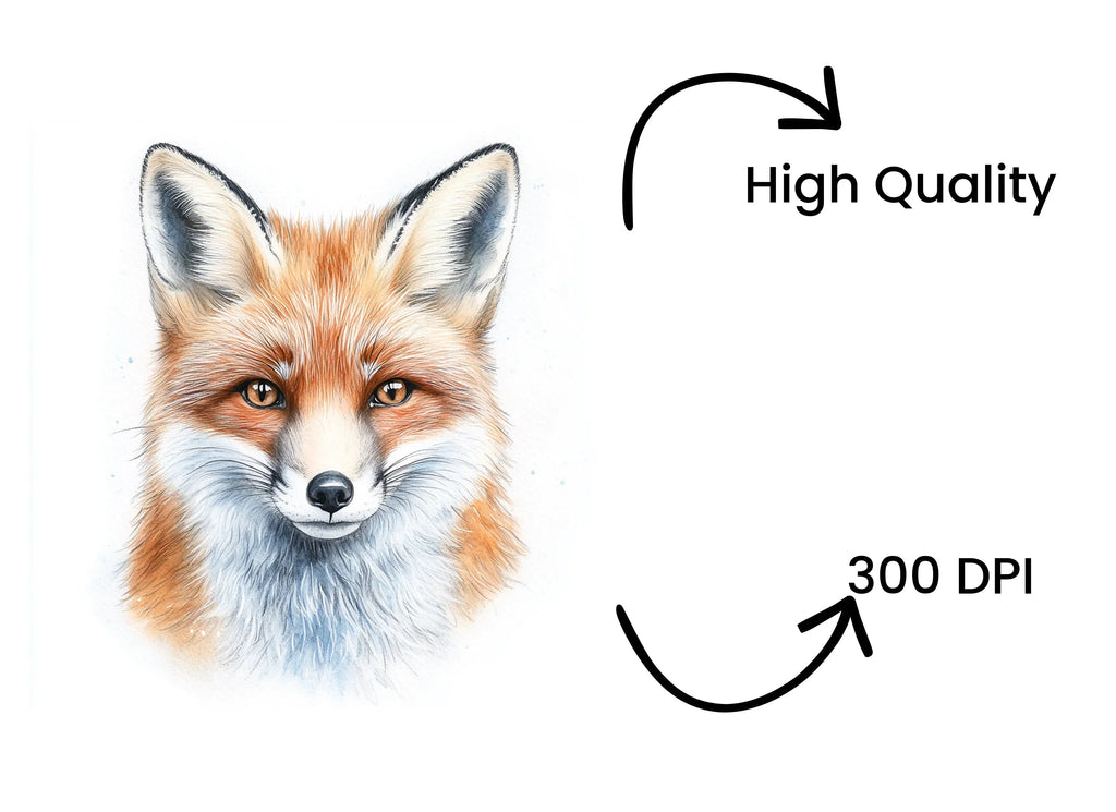 Fox Head Clipart Bundle