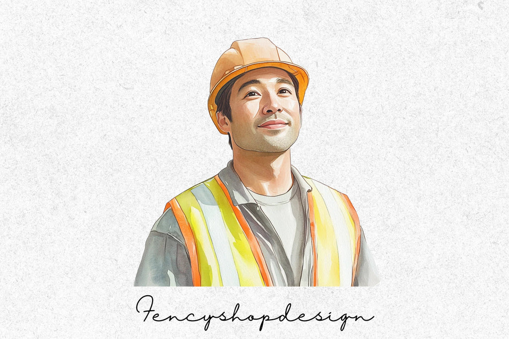 Cute Construction Worker Clipart Bundle