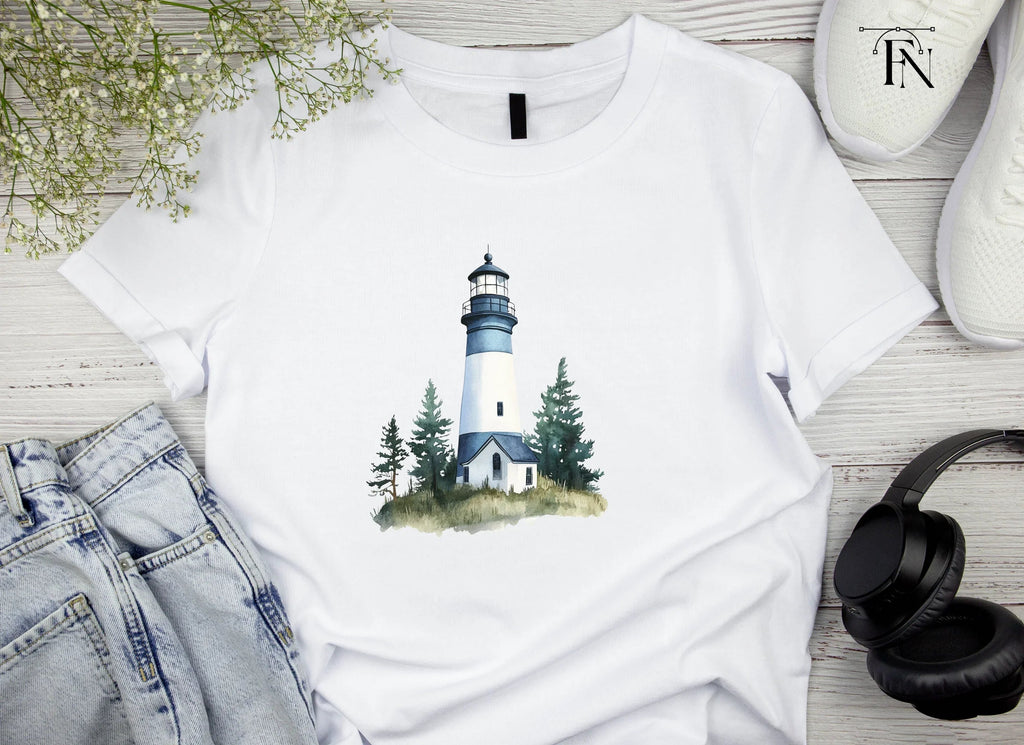 Lighthouse and Pine Trees Clipart Bundle