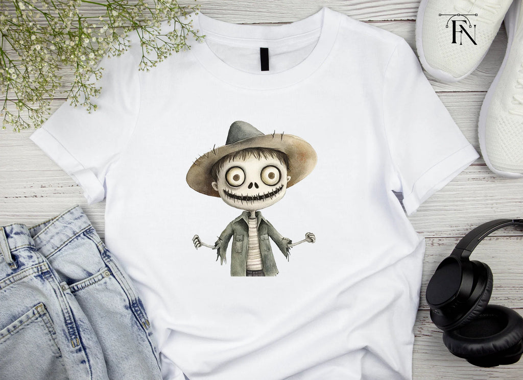 Cute Scarecrow Boy Halloween Clipart Bundle