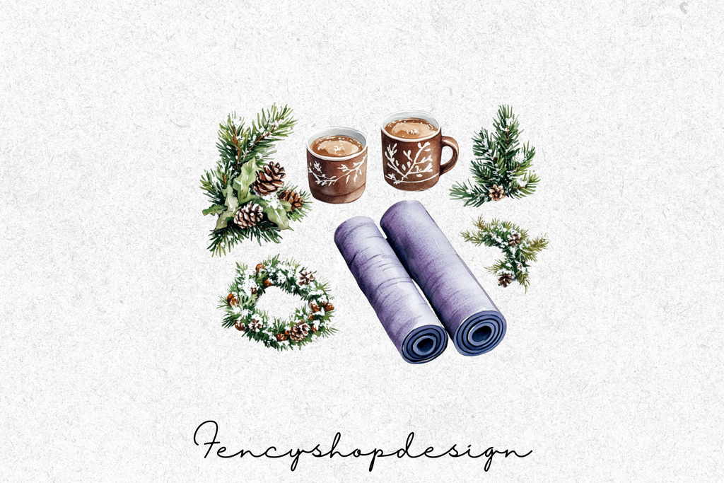 Santa and Christmas Decor Clipart Bundle