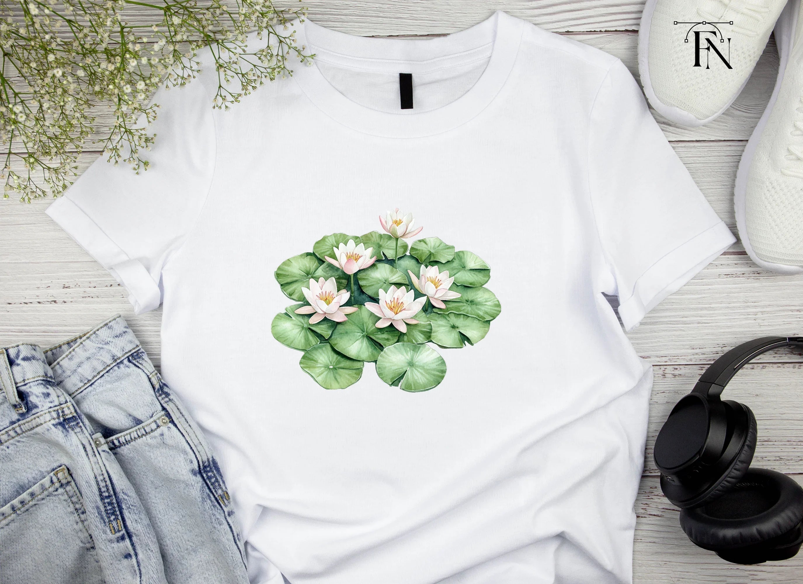 Elegant Water Lily Clipart Bundle