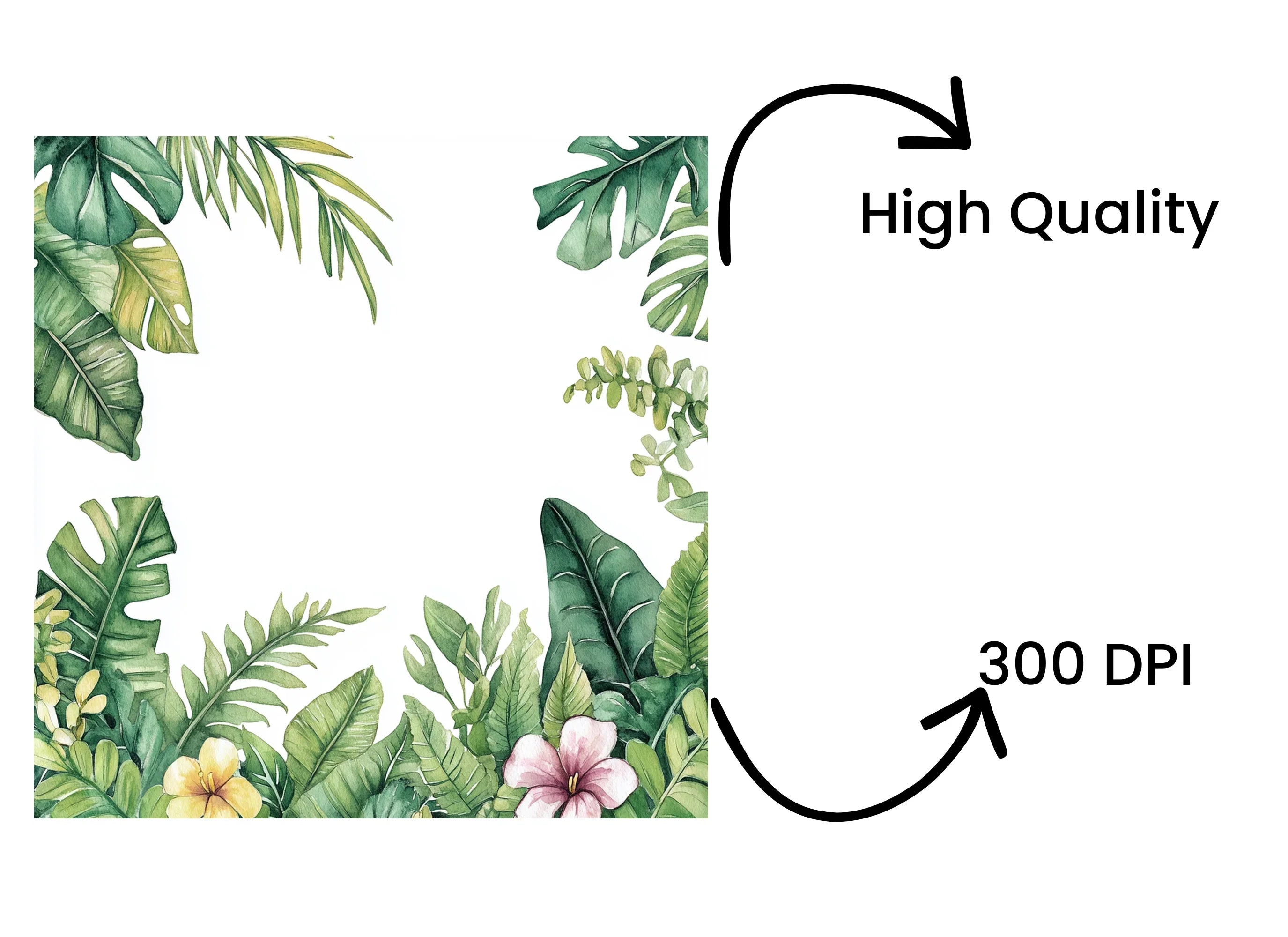 Tropical Leaves Clipart Bundle